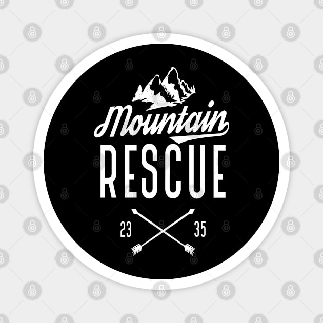 Mountain Rescuer Ski Patrol Rescuing Rescue Team Magnet by dr3shirts